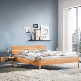 Massivholz Bett Wildbuche Ionatico Oberfläche geölt - 216 cm tief – Ansicht 2