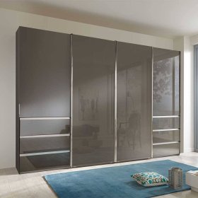 Schlafzimmerkleiderschrank Kanados mit Schwebetüren in Braun – Ansicht 2
