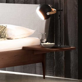 Nussbaum massiv Bett Flawia in modernem Design 160x200 und 180x200 cm – Ansicht 5