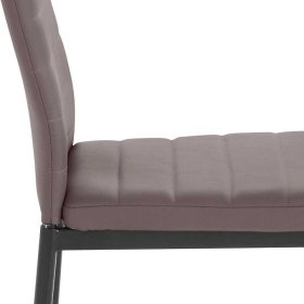 Polsterstühle Lirou in Hellbraun Kunstleder mit hoher Lehne (4er Set) – Ansicht 6