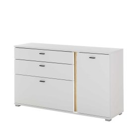 Große Kommode Luzillo in modernem Design - Weiß und Wildeichefarben – Ansicht 1