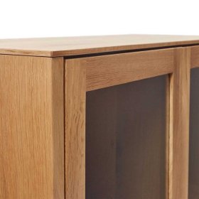 Skandi Design Schrank Vitrine Blax in Eichefarben 100 cm breit – Ansicht 6