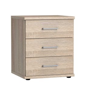 Nachtschrank Estella mit drei Schubladen 58 cm hoch – Ansicht 2