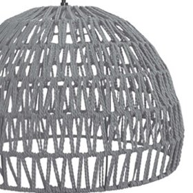 Hängeleuchte Hurias im Skandi Design mit Kordel Schirm – Ansicht 2