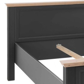 Singelbett Trujano im Landhausstil in Dunkelgrau – Ansicht 6