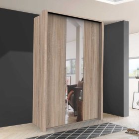 Jugendkleiderschrank Gehvonda in Eiche Sägerau mit Spiegeltür – Ansicht 2
