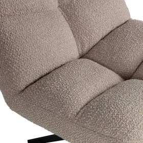 Wohnzimmer Sessel Nell II drehbar mit Boucle Stoff Bezug – Ansicht 8
