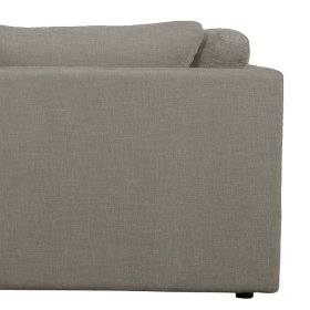 Modernes L Sofa Fredoco in Grau mit drei Sitzplätzen – Ansicht 10
