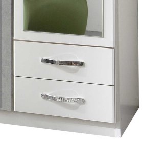 Moderner Kleiderschrank Punjab mit Spiegeltür und zwei Schubladen – Ansicht 4