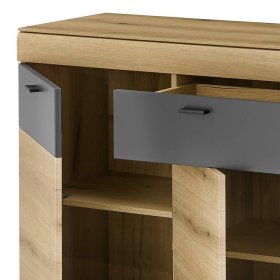 Sideboard Badehma in Dunkelgrau und Eichefarben – Ansicht 8