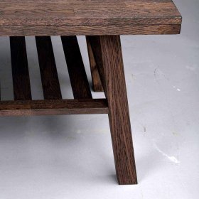 Couchtisch Mossiv aus Eiche Massivholz dunkel gebürstet – Ansicht 4