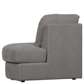 Modulsofa Abschluss Element rechts Fredoco in Grau 44 cm Sitzhöhe – Ansicht 8