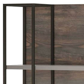 Designer Wohnwand Hanniba in Anthrazit und Eiche dunkel (dreiteilig) – Ansicht 10
