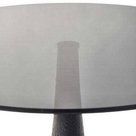 Designercouchtisch Asticia in runder Form auf Säulengestell – Ansicht 4