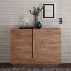 Esszimmer Kommode Casmas in Holzoptik Naturfarben mit 2 Drehtüren – Ansicht 2