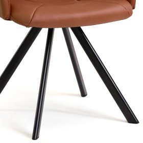 Armlehner Sedina aus Microfaser in Cognac Braun – Ansicht 4