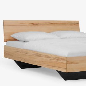 Design Doppelbett Nuo aus Kernbuche Massivholz (dreiteilig) – Ansicht 6