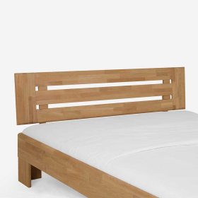 Massivholz Doppelbett Restania aus Wildeiche honigfarben mit Nachtkommoden (dreiteilig) – Ansicht 5