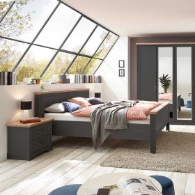 Franzoesisches Bett Trujano in Dunkelgrau im Landhausstil – Ansicht 11