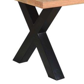 Küchentisch Inbano aus Mangobaum Massivholz und Metall im Loft Design – Ansicht 3