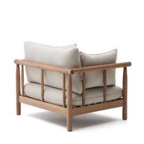 Garten Sessel Carmel aus Eukalyptusholz und Webstoff – Ansicht 5