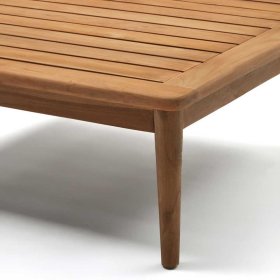 Terrassen Couchtisch Surie aus Teak Massivholz 80 cm breit – Ansicht 4
