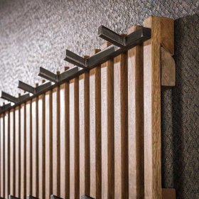 Garderobe Rosario aus Mangobaum Massivholz mit festen Haken – Ansicht 5