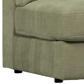 Modulsofa Abschluss Element rechts Karyon in Graugrün Rücken echt bezogen – Ansicht 11