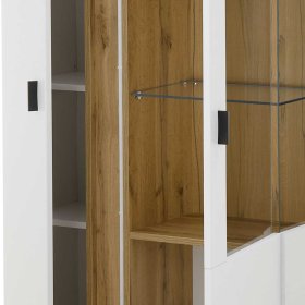 Dreiteilige Wohnwand Luzillo in modernem Design 125 cm hoch (dreiteilig) – Ansicht 8