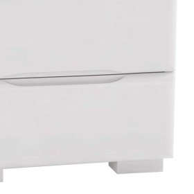 Nachtkonsole Clasina in Weiß Buche massiv mit 2 Schubladen – Ansicht 4