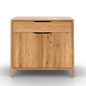 Moderne Kommode Koropi mit einer Schublade aus Wildeiche Massivholz – Ansicht 4