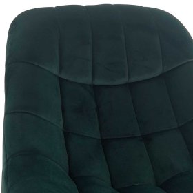 Retrostil Lounge Sessel Apulciana in Dunkelgrün Samt mit 4-Fuß Gestell aus Metall – Ansicht 6