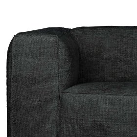 Dreier Sofa Joha in Dunkelgrau mit Melange Stoffbezug – Ansicht 3