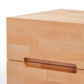 Nachtkommode Dumoriva aus Kernbuche Massivholz 2 Schubladen – Ansicht 3