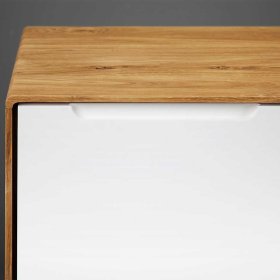 Lowboard Triancova in Weiß und Wildeiche modern – Ansicht 3