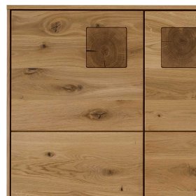 Wohnzimmer Highboard Onitos aus Wildeiche Massivholz 145 cm hoch – Ansicht 6