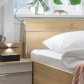 Komplettschlafzimmer Cnutria in Beige und Eiche Bianco (vierteilig) – Ansicht 6