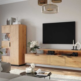 Highboard Niko mit LED Beleuchtung und Glastür – Ansicht 16