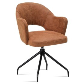 Armlehner Enya um 360 Grad drehbar in Cognac Braun – Ansicht 2