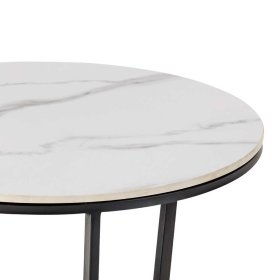 Wohnzimmer Tische Yuri in Schwarz und Weiß mit Keramikplatten (zweiteilig) – Ansicht 7