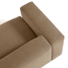 Couch in Beige Cistra aus Chenillegewebe mit zwei Sitzplätzen – Ansicht 7