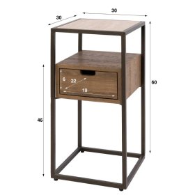 Nachttisch Loupega im Industry und Loft Stil 60 cm hoch – Ansicht 7