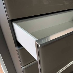 Kommode Boplaroma mit sechs Schubladen Front glasbeschichtet – Ansicht 3