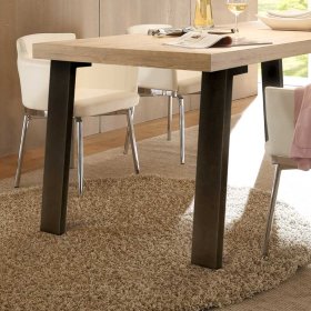 Esstisch Lampione in Eiche Anthrazit im Retro Design – Ansicht 3
