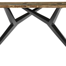 Design Esszimmertisch Gray aus Recyclingholz mit Vierfußgestell – Ansicht 4