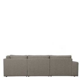 Modernes L Sofa Fredoco in Grau mit drei Sitzplätzen – Ansicht 3