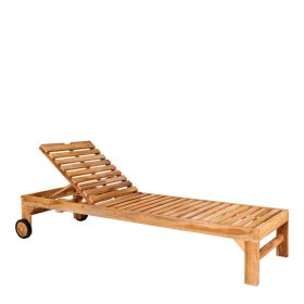 Sonnenliege Hawar aus Teak Massivholz 37 cm hoch – Ansicht 1