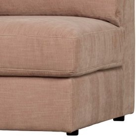 Rosa Modulsofa Ecke Oktamian Rücken echt bezogen - 44 cm Sitzhöhe – Ansicht 10