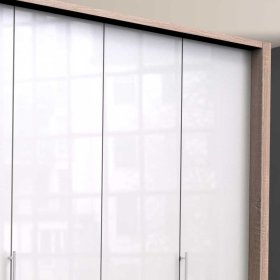 Schlafzimmerkleiderschrank Andryas glasbeschichtet in Weiß – Ansicht 5