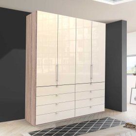 Kleiderschrank Codumenta mit acht Schubladen und Metallgriffen – Ansicht 3